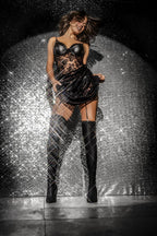 Long Gown with matching Panty Garter Belt