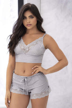 Two Piece Pajama Set. Top and Shorts