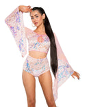 JR172 - Sequin Lace High-Waist Short