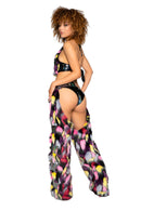 JR226 - Faux Fur/Vinyl Star Halter