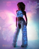JR230 - Light-Up Faux Fur/Glitter Vinyl Star Chaps